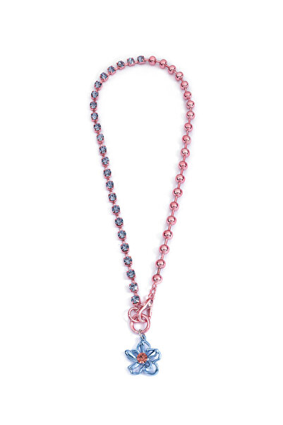 Twist قلادة معدنية الأزهار