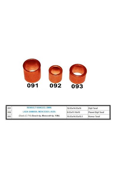 GOVA Starter Bushing Bosch Type Audi-BMW-Lada Samara-Mercedes-Renault Kangoo (3 AD)