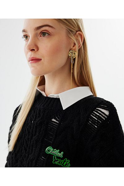 Twist Metal Dangle Earrings