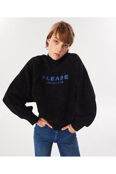 Twist Embroidered Slogan Sweatshirt