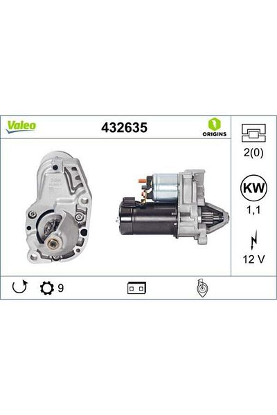 VALEO 12v Marş Motoru 9 Diş 1.1 Kw Bmw Motosiklet