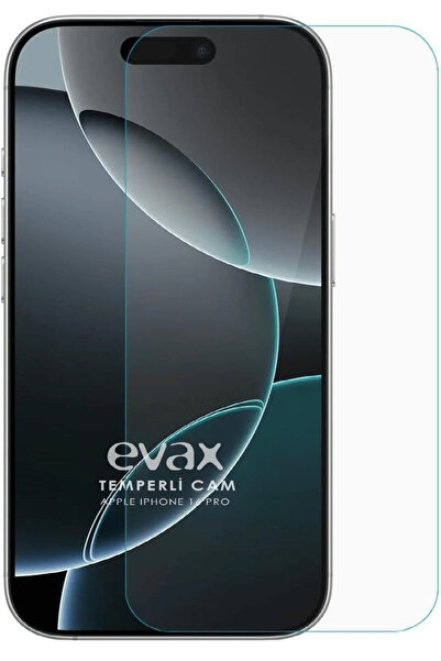Evax iPhone 16 Pro Uyumlu 9H HD+ Cam Ekran Koruyucu Uyumlu