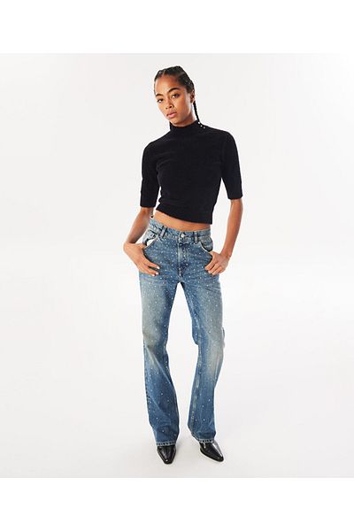 Twist Plush Sweater - Shiny Stone Accessory Detailed