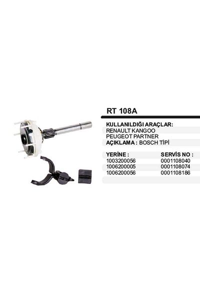 AES Starter Reducer Gear Shaft (PLANET) Starter Fork Bosch Type Renault Kangoo-peugeot Partner