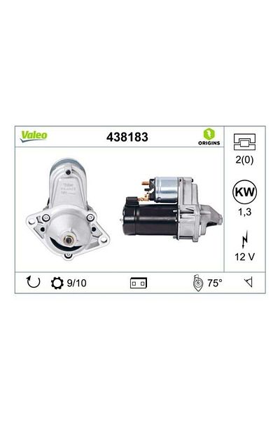 VALEO 12v Starter Motor 10 Teeth 1.3kw Chevrolet Aveo/kalos/lacetti-daewoo-opel Combo/corsa/astra/vectra