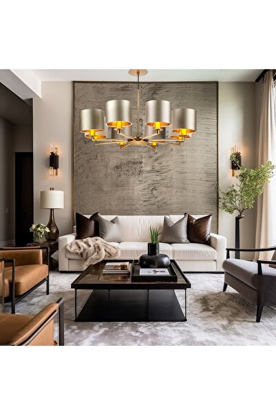 Cristalin Aydınlatma Bronze 8 li Avize