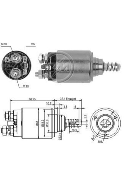 ZM 24v Marş Otomatiği Bosch Tipi (SOL TEK ÇIKIŞ) (GÜMÜŞ CIVATA) 010