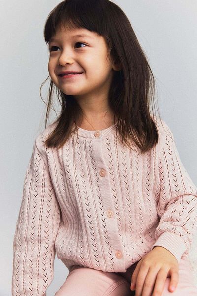 H&M Pointelle-knit cotton cardigan