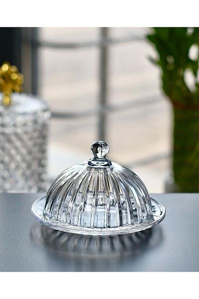 Wow Home حامل عرض زجاجي بغطاء مفرد مقاس صغير 14 سم