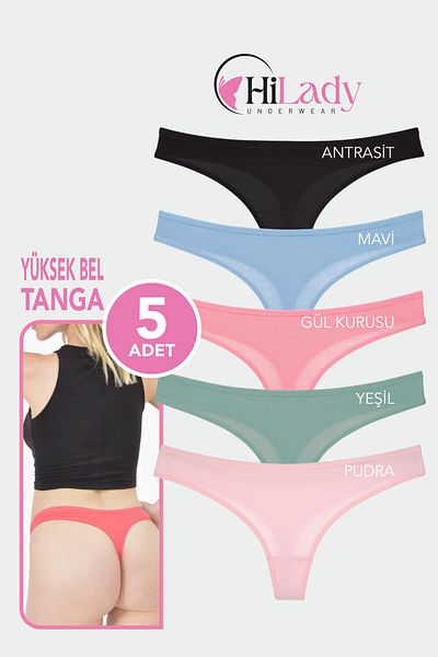 Hilady PACHET DE 5 CHILOȚI DE BUMBAC DARK MOALE