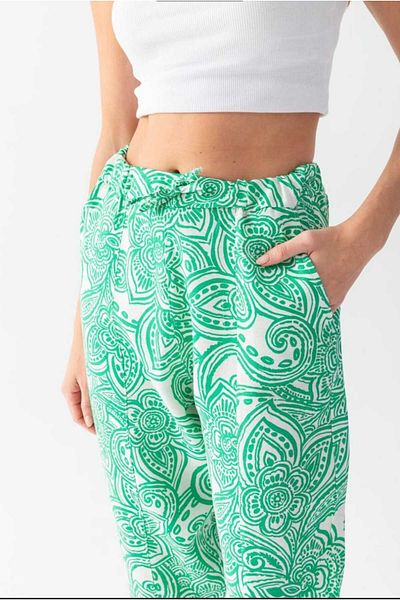 Cisa Design Women's Elastic Waist Patterned Trousers