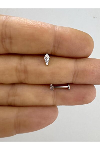 Arescollection 1 adet G23 TİTANİUM ( titanyum) tragus helix kıkırdak lobe conch uyumlu piercing