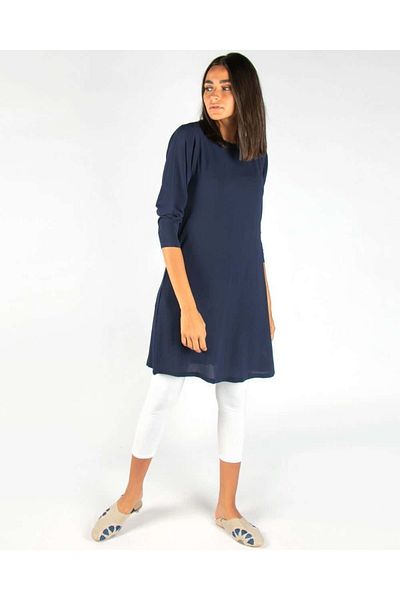 Mishkat A-Line Tunic with Three-Quarter Sleeves - M