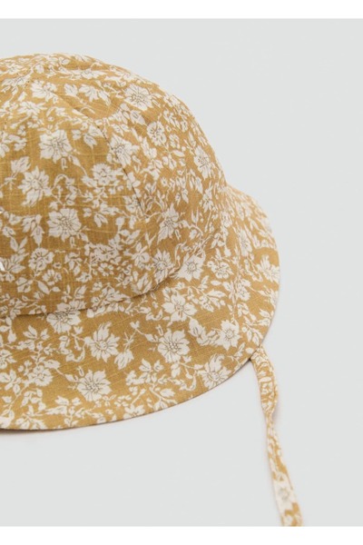 MANGO Baby Blumenmütze aus Baumwolle