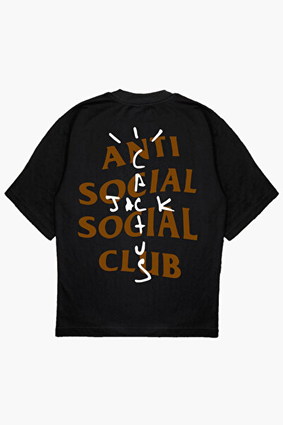 modaberry Anti Social Club Cactus Jack Black Oversize тениска秧Collecting