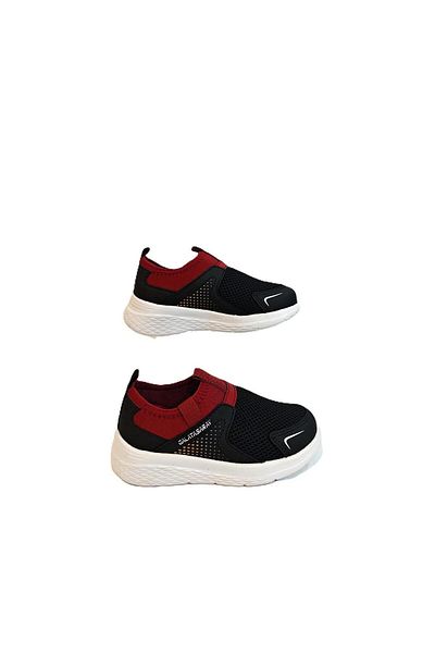 Kinetix Wester Gs Black Red Laceless Boy's Sports Shoes
