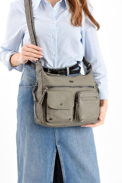 Baginn Geantă Crossbody Messenger pentru femei 25*20cm Piele vegană, buzunare multiple