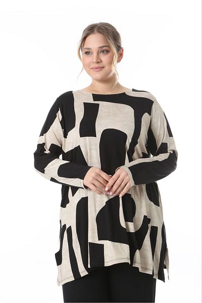 THE CABIN Women's Plus Size Side Slit Tunic