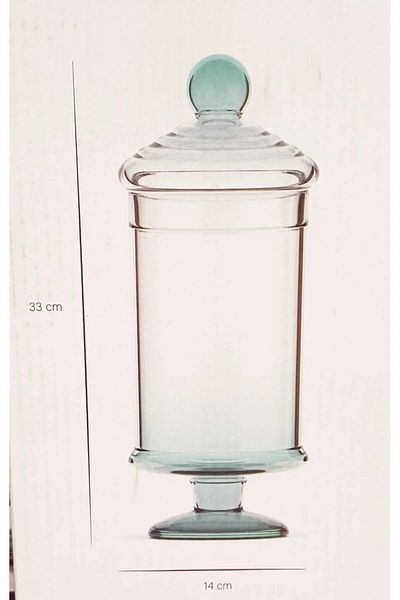 Decovio Altan Dragee Glass Sugar Bowl with Stylish Design and Lid