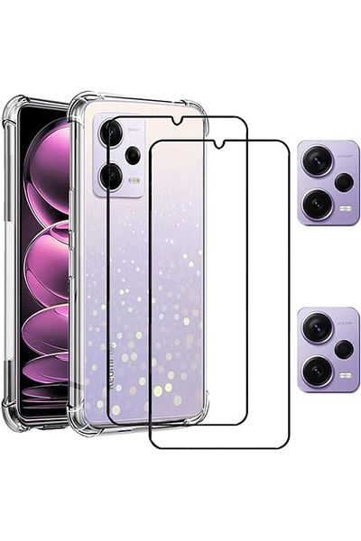 erorex 1+2+2Pcs Compatible With Xiaomi Redmi Note 12 Pro Tempered Glass Screen Protector And Case And