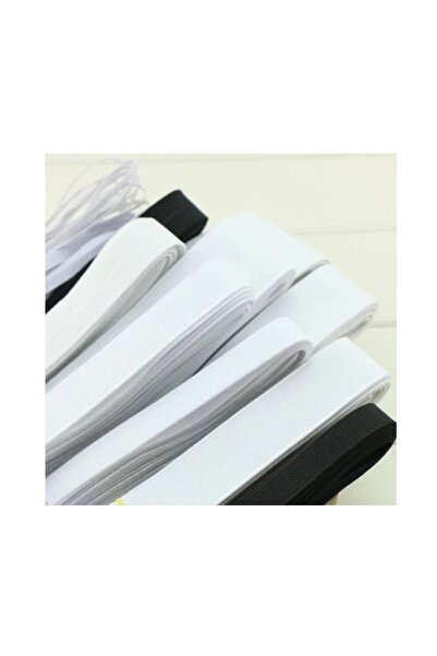 fema aksesuar مطاط مسطح منسوج أبيض 2.5 سم (الخصر والذراع والساق) (10 طن متري)