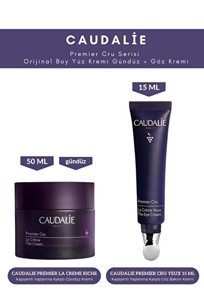 Caudalie Premier CRU Serisi Yüz Kremi Gündüz | Göz Kremi Orijinal Boy Set