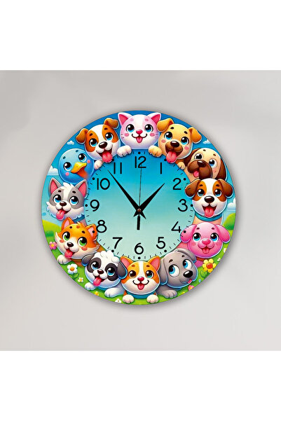 Bilge Lazer bilge Tasarım   Çocuk Odası   Duvar Saati 30 x 30 CM