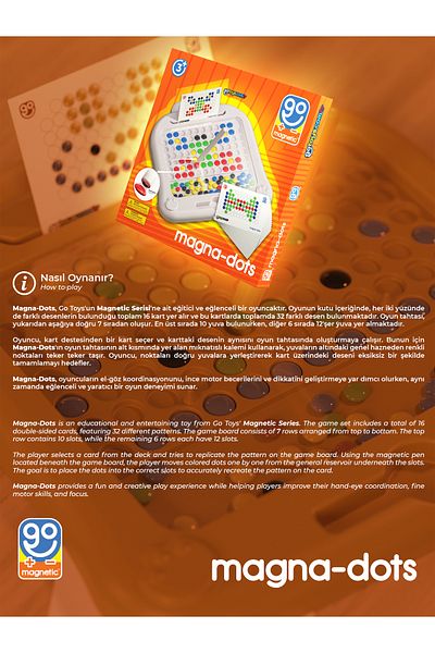 Go Toys Magna Dots - Steam Magnetic Coding Tablet Orange Screenless Game Activity Magnetic Building Blocks