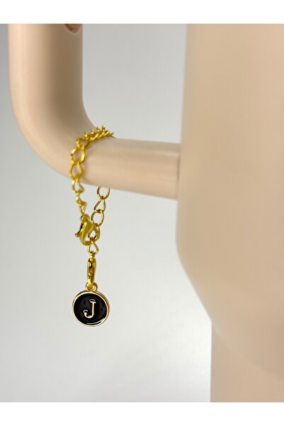 YuccaCo Accessorize Your Life ملحق متوافق مع الترمس باللون الأسود مع حرف J/ س...