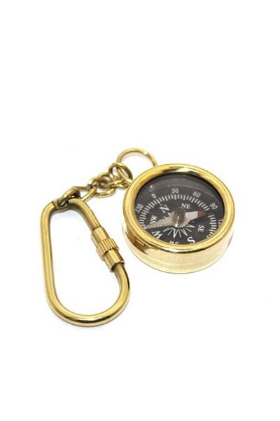 TTT Brass Compass Keychain Model 6