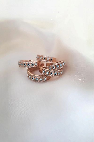 SelinDiamond Xuping Adjusted Evil Eye Bead Ring