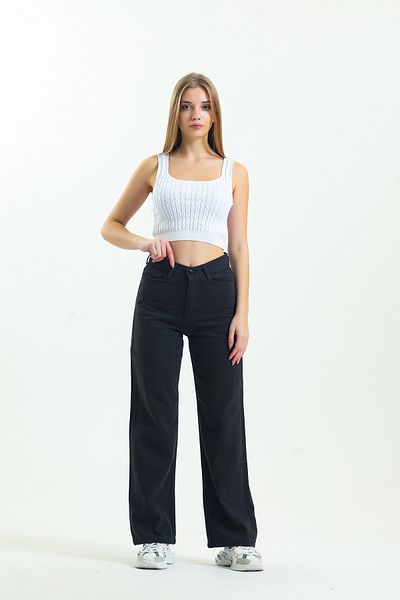 SHEVEGA Black Wide Leg Wide Leg Jeans