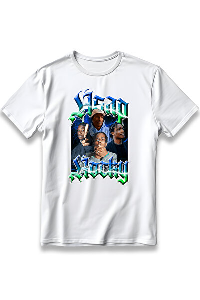 EZG Business Μπλουζάκι Asap Rocky Oversize Unisex με στάμπα, από 100% βαμβακε...