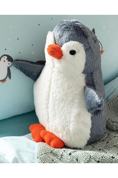 English Home Gray Little Penguin Baby Sleeping Companion 30X25