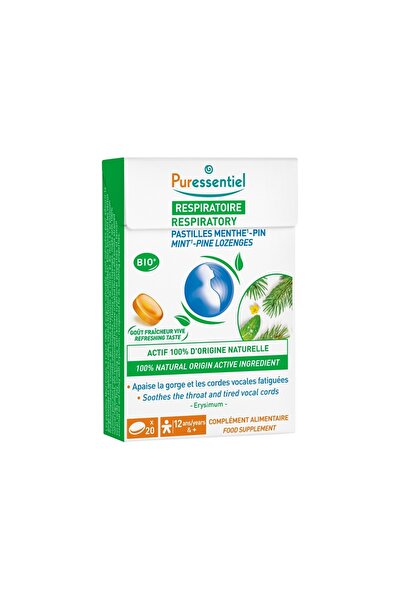 Puressentiel أقراص استحلاب النعناع والصنوبر التنفسية - تهدئ الحلق للأطفال فوق...