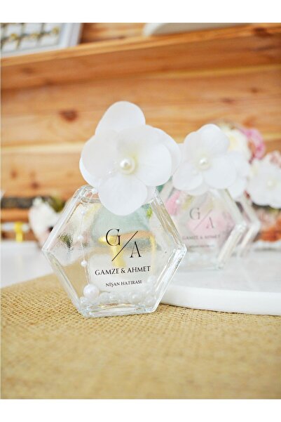 DECORA HOBİ Şık Altıgen Cam Kolonya Şişesi – Söz, Nişan, Nikah, Kına, Düğün H...