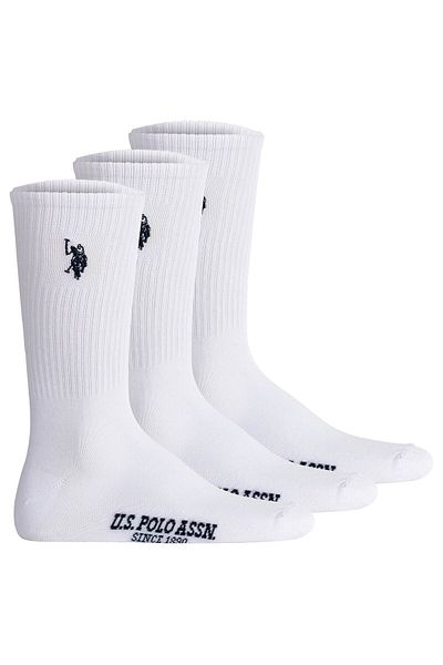 U.S. Polo Assn. U.S. POLO ASSN. Herren Tennissocken, 3er Pack - Sportsocken, Logo, Baumwoll-Mix