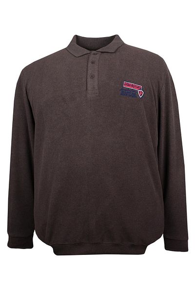 tambattal Μεγάλο μέγεθος Polo Neck Σαλανίκι Sweat Brown