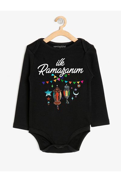 venüsdijital First Ramadan Eid Printed Cotton Baby Bodysuit