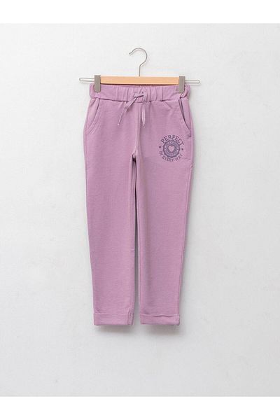 LC Waikiki Elastic Waist Printed Girl's Sweatpants