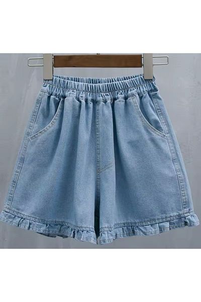 ARDSU Pantaloni scurți din denim cu talie înaltă pentru femei