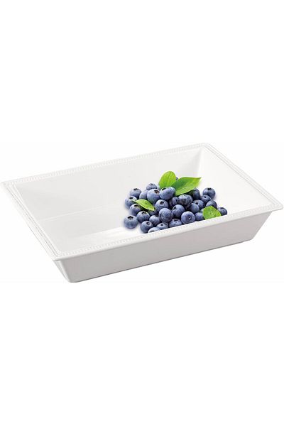 ORCHID 15.4" EMBOSSED RECT SERVING BOWL