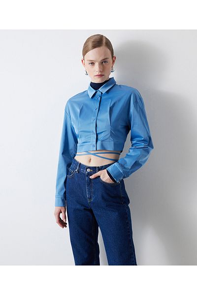 İpekyol Crop Blouse - Waist Tie