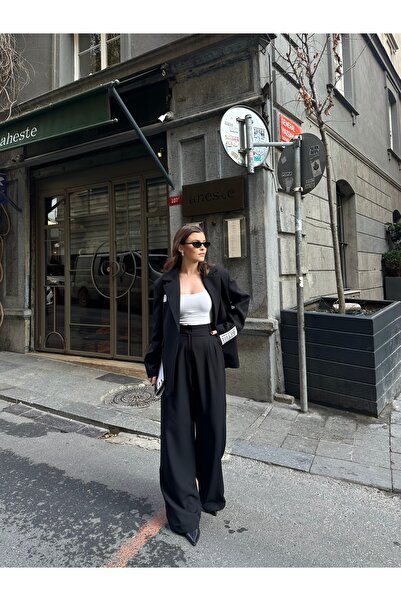 VOLT CLOTHİNG Women's Barcode Emblem Lined Blazer Suit