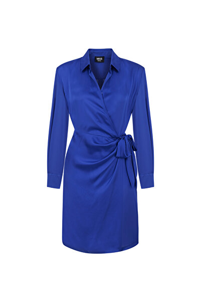 MISS IPEKYOL Šaty s košilovým límečkem a zavazováním v pase