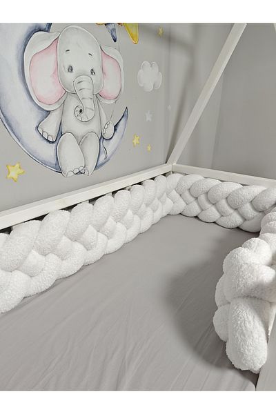 meleginisiklitoplari New Generation Plush with Protection Model - 360 CM, 4-Piece Knit, 60X120/70X110 for Crib