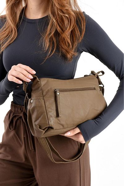 Baginn Geantă de umăr din piele vegană pentru femei, curea încrucișată 25*20 cm, buzunar multiplu