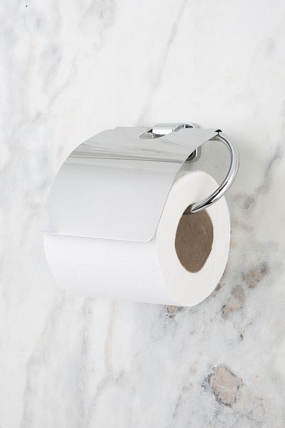 MultiStore Mini Series Chrome Wide Lid Toilet Roll Holder Wc Paper Holder Toilet Paper Hanger