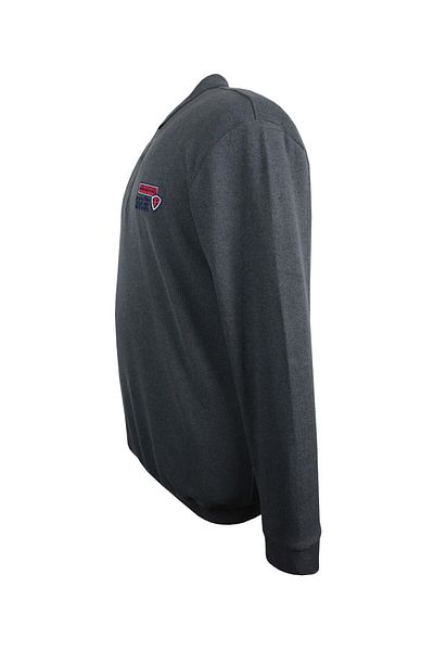 tambattal Anthracite Color Plus Size Polo Collar Thessaloniki Sweat