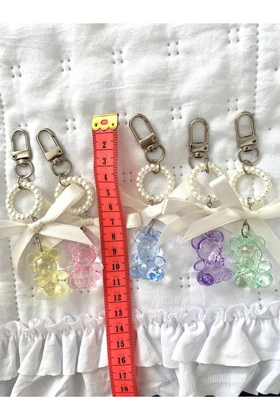 Pinky Lady Teddy Bear Bag Accessory